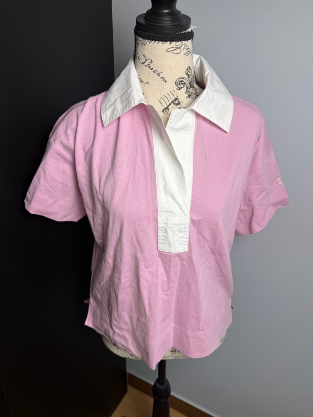 Everlane THE RETRO JERSEY POLO Shirt Mauve Purple Organic Cotton Size XS NWOT